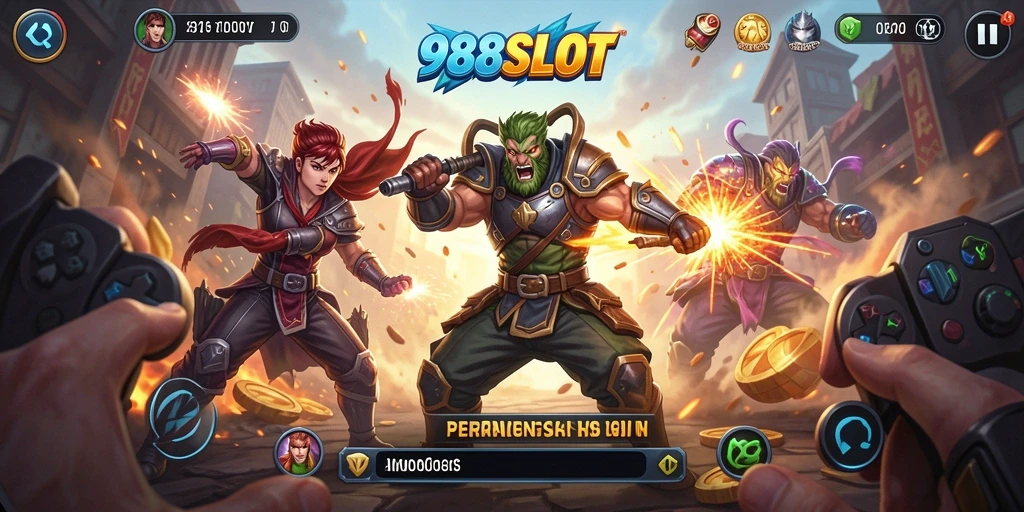 Tampilan mendebarkan dari pertarungan seru 988SLOT yang penuh aksi.