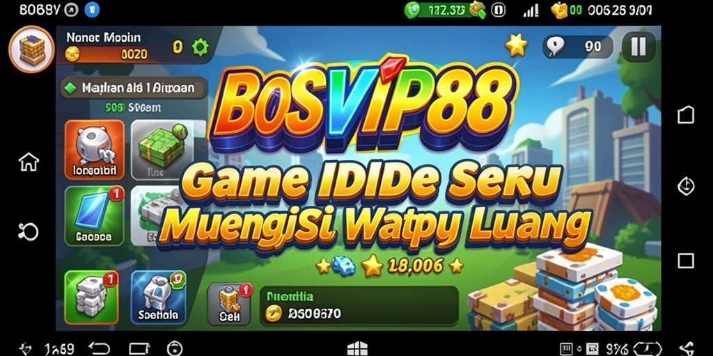 Screenshot gameplay BOSVIP88 yang menunjukkan karakter dan aksi Idle.