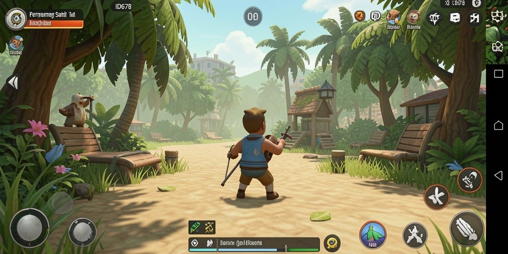 Tangkapan layar ID678 menunjukkan momen seru dalam gameplay santai.
