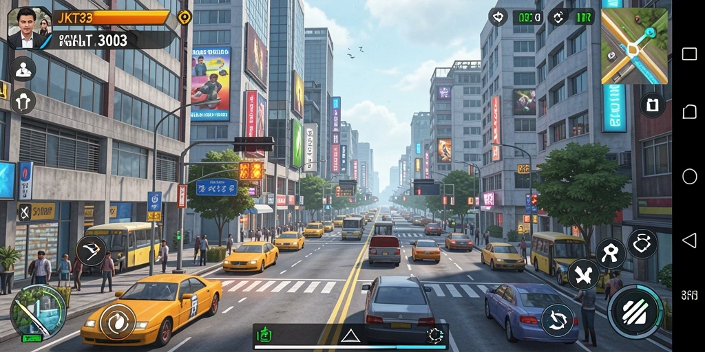Screenshot JKT303 menampilkan karakter dan aktivitas menarik dalam gameplay.