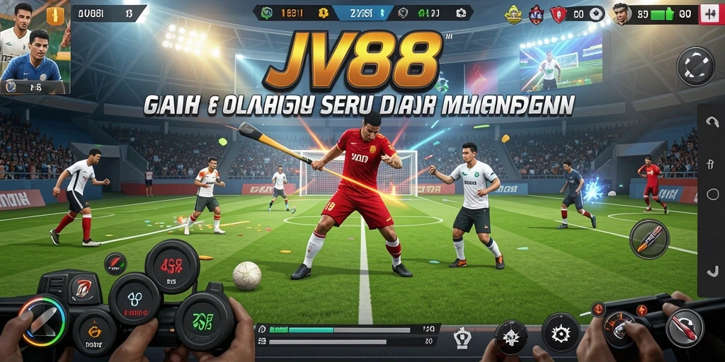 Screenshot gameplay JV88 menampilkan aksi mendebarkan dalam olahraga.