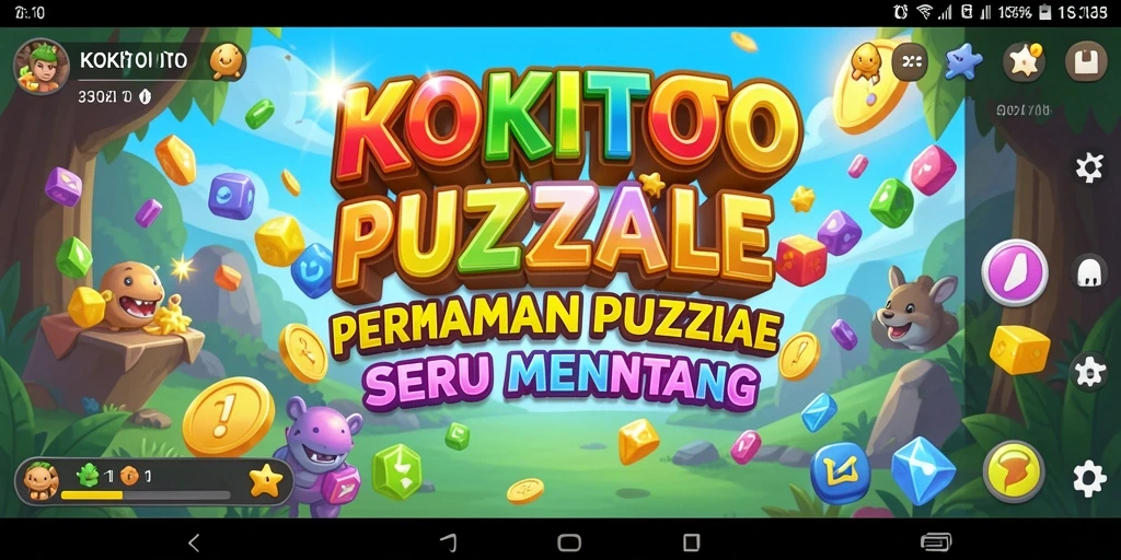 Tampilan gameplay KOKITOTO yang penuh warna dan menarik.