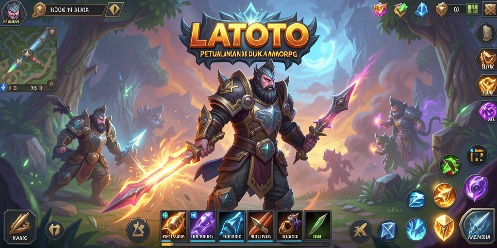 Tangkapan layar LATOTO menampilkan aksi seru dalam gameplay MMORPG.