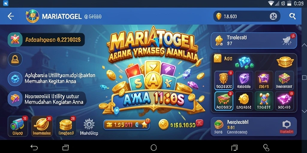 Screenshot MARIATOGEL menampilkan antarmuka aplikasi Utility yang intuitif.