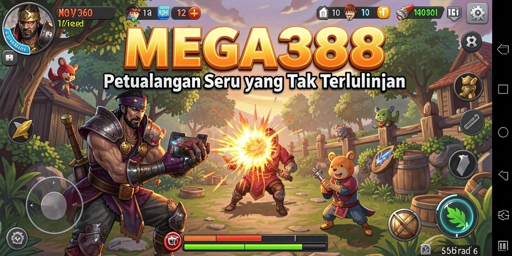 Screenshot MEGA388 menampilkan aksi seru dalam petualangan yang menantang.
