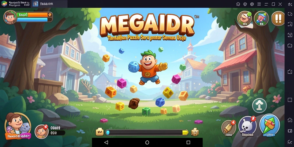 Tampilan gameplay menarik dari MEGAIDR dengan berbagai tantangan Puzzle.