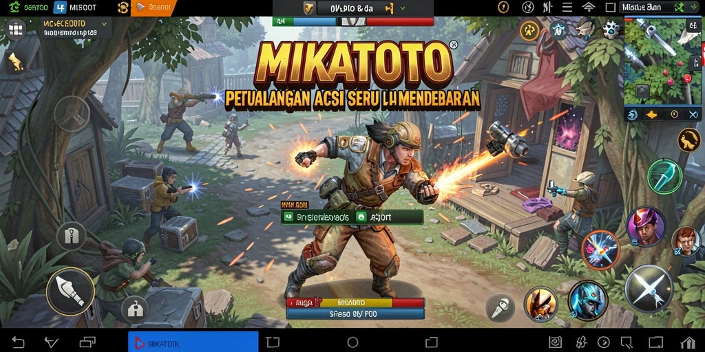 Menampilkan tampilan seru gameplay MIKATOTO saat karakter beraksi.