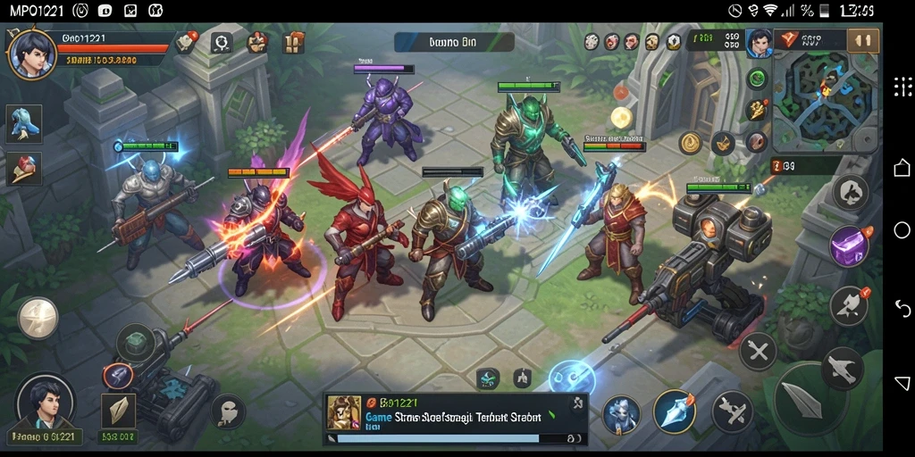 Tampilan gameplay MPO1221 yang menampilkan pertempuran strategi yang mendebarkan.