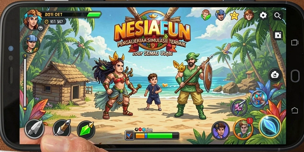 Tampilan gameplay menarik dari NESIAFUN yang menunjukkan interaksi pemain.