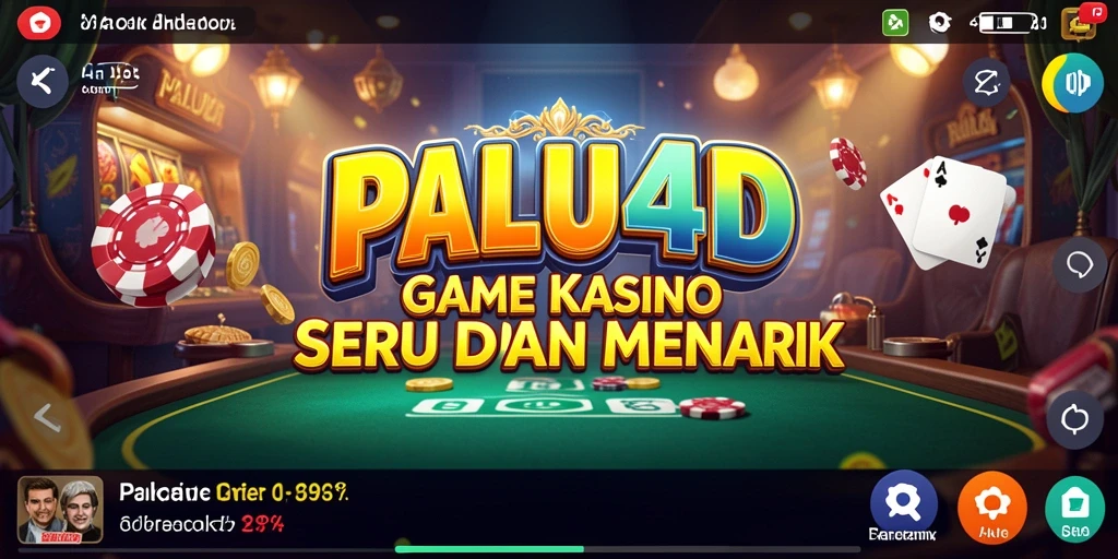 Tangkapan layar utama PALU4D menampilkan gameplay Kasino yang mendebarkan.