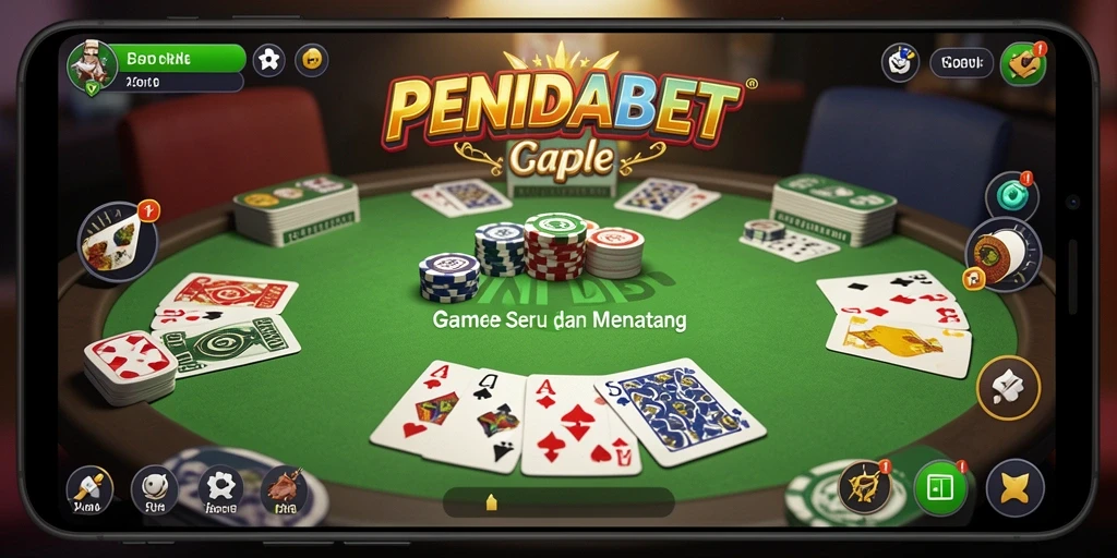 Tampilan seru dari permainan Gaple di PENIDABET.