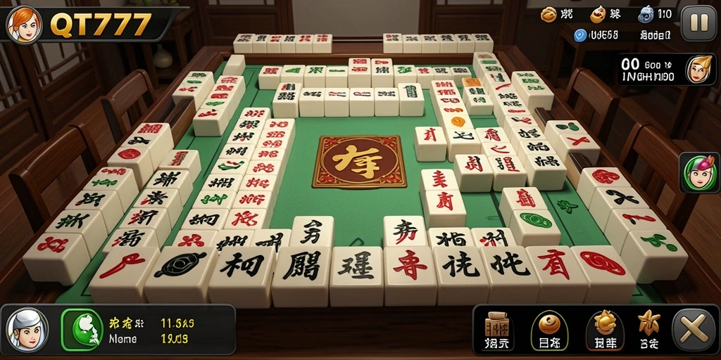 Screenshot utama QT777 menampilkan gameplay Mahjong yang seru dan mengasyikkan.