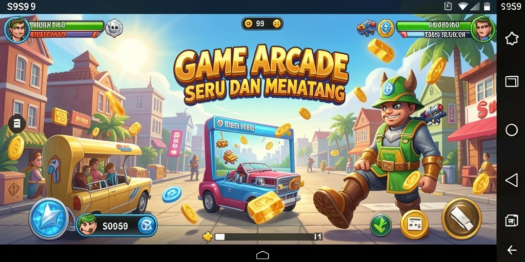 Screenshot S9S9 menampilkan momen seru dalam gameplay Arcade.