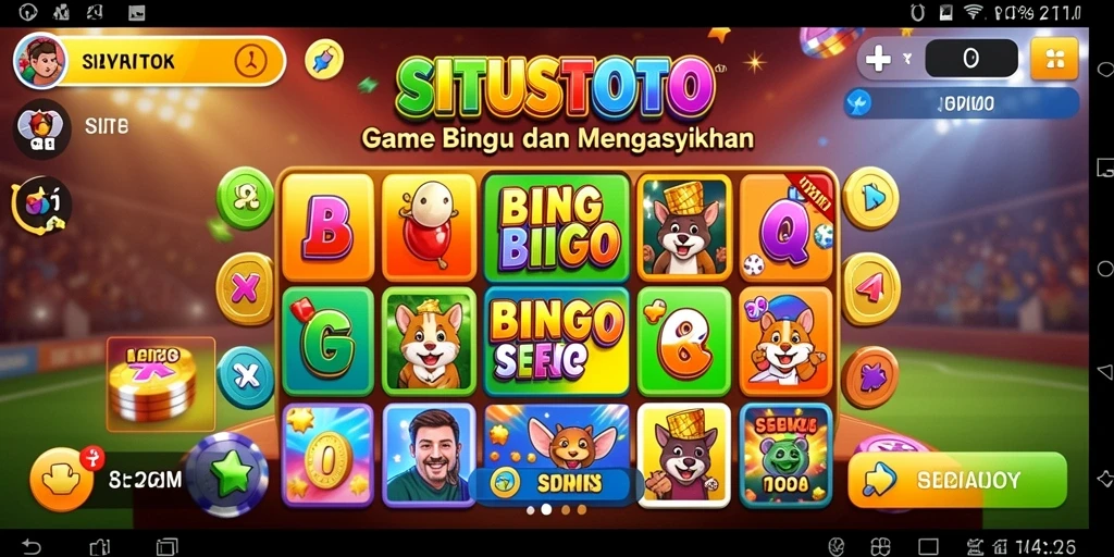 Tampilan gameplay Bingo yang seru di SITUSTOTO.
