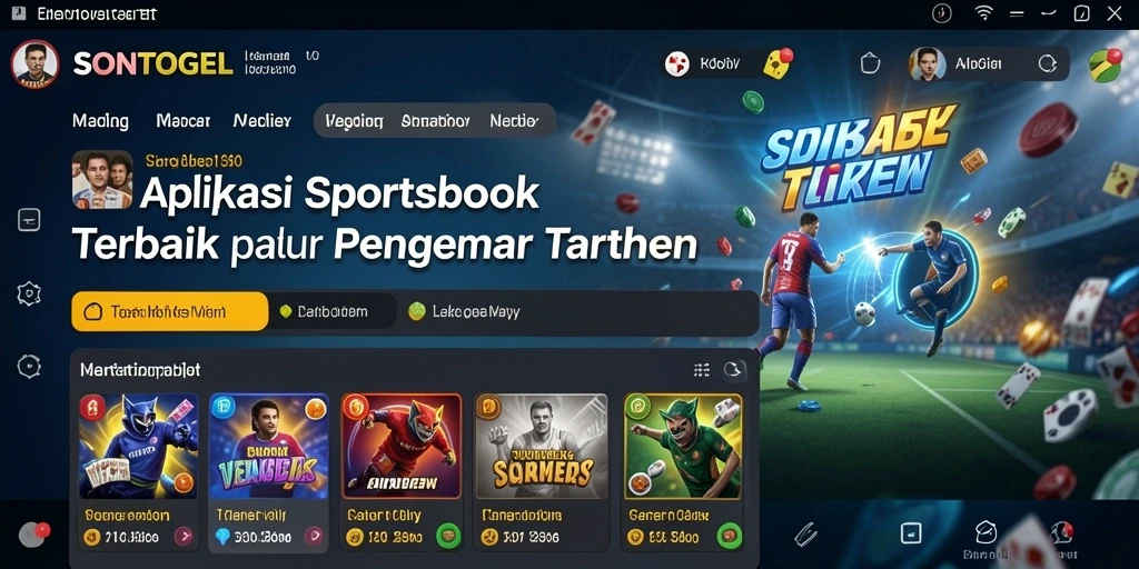 Tampilan menarik dari aplikasi taruhan Sportsbook SONTOGEL.