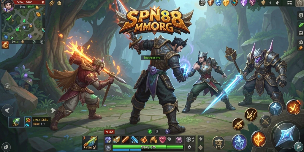 Tampilan gameplay SPN88 yang epik dalam dunia MMORPG.