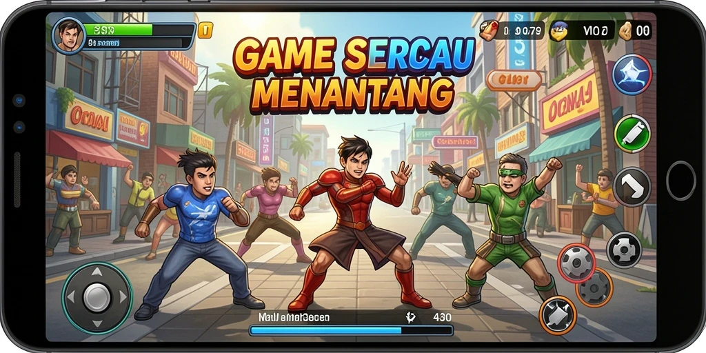 Gameplay V07 yang menegangkan dan penuh aksi arcade.