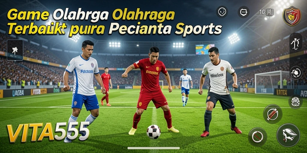 Screenshot VITA555 menampilkan aksi seru dalam pertandingan olahraga.